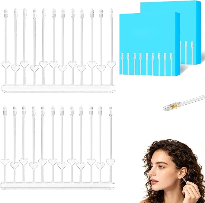 Sticky Ear Cleaning Stick, Reusable Ear Cleaning Tools,Soft Spiral Head Adhesive Ear Pick for Safe Ear Cleaning, Gentle Adhesive Ear Pick for Ear Wax Cleaning for All Ages