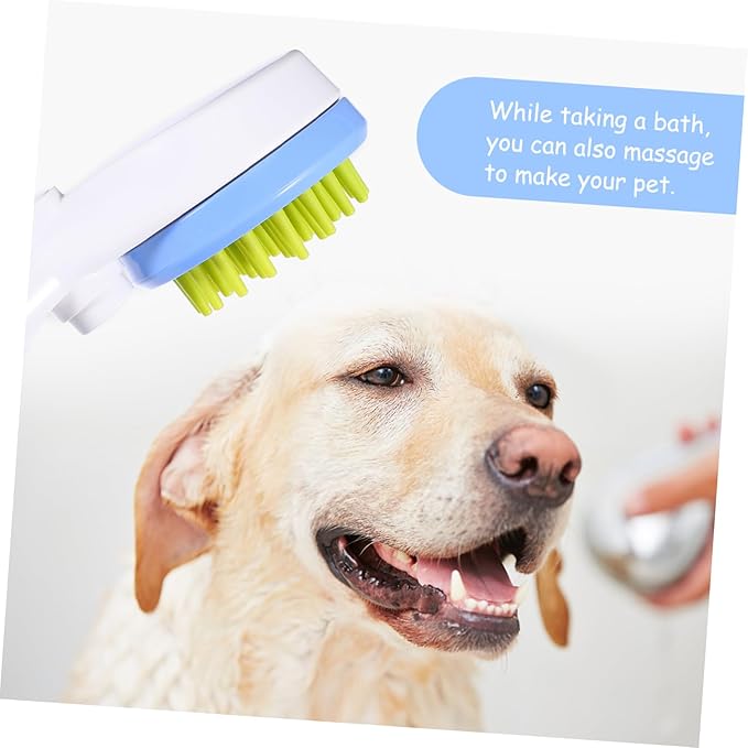 DECHOUS Pet Shower Sprayer with Hose Abs Durable Dog Bath Brush and Massaging Scrubber for Like Stream Comfortable Grooming Tool for Puppies and Dogs