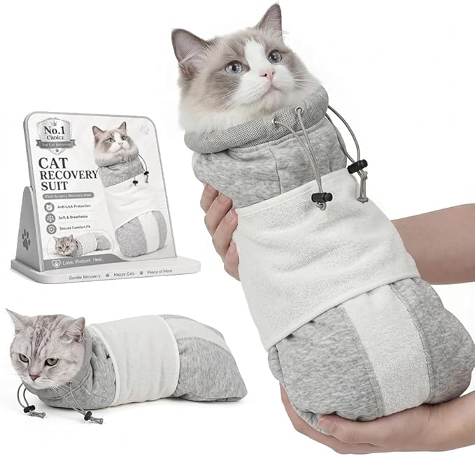 Cat Wrap Grooming Bag for Cutting Nails Washing Holder Restraint Nail Clipping Trimming Swaddle Burrito Helmet Sling Immobilizer Calm and Cozy Animal Cuts Covers Bath Hammock Bubble