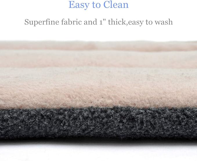 Dog Bed Crate Pad 30" L x 19" W Kennel Pad Machine Washable Entire Dog Crate Beds Double Sided Pet Bed