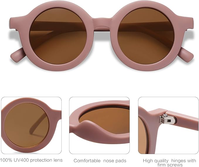 SOJOS Cute Round Polarized Sunglasses for Kids Girls Boys UV400 Protection De Sol Gafas Beach Holiday