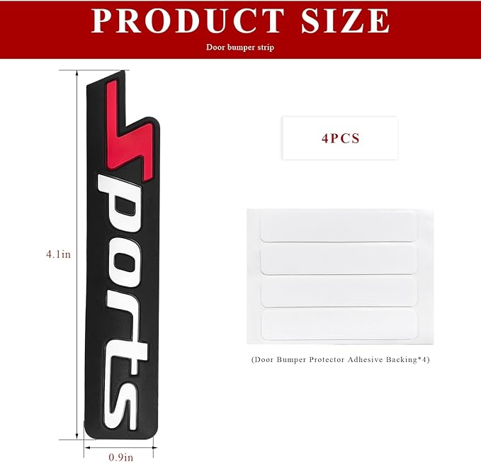4 PCS Car Door Protector, Waterproof Sports Auto Door Edge Guards Self-Adhesive Trim Strip, Universal Vehicle Door Edge Protectors Exterior Accessories for Most Vehicles
