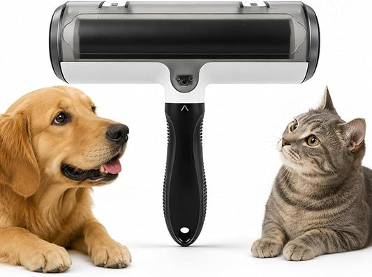 Reusable Pet Hair Remover Roller for Dogs and Cats - Removes Fur from Furniture, Carpet, Couch and Clothes -Self Cleaning - Lint Roller
