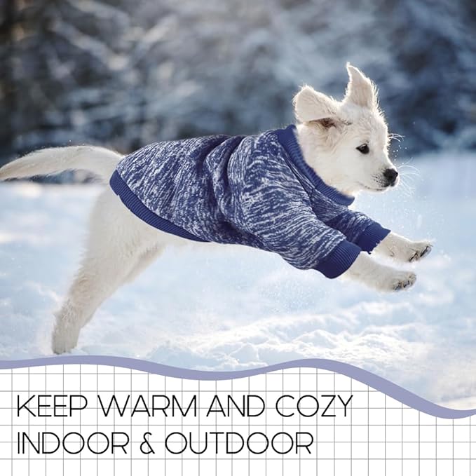 1 Pack Dog Sweaters for Small Dogs Girl Boy Winter Fleece Clothes Warm Soft Dog Sweatshirt Outfit for Dogs Cats Pet Apparel