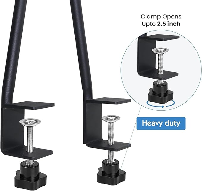 Adjustable Dog Grooming Arm with Dual Clamp, 23″–35″ Height, Dog Grooming Table Arm with Hammock and No-Sit Holder, Grooming Restraint for Small Medium Dogs at Home or Salon