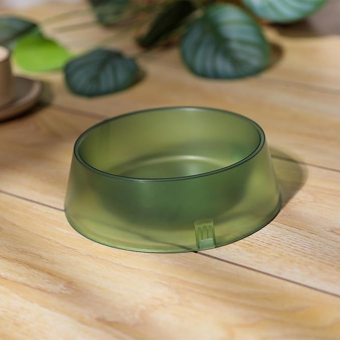 Pet Bowl Super Large Anti-Tipping Anti-Slip Design Heavy Duty Thickened Spill-Proof Food and Water Dish with Wide Base Tip-Proof Eco Friendly BPA Free Premium Pet Feeder for Cats and Dogs (Green)
