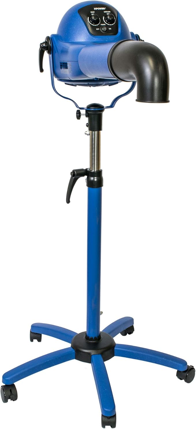 XPOWER B-16 Professional Pet Grooming Carbon Dust Free Finishing Dryer w/DC Brushless Motor, Show Quality Finish On Dense/Curly/Silky/Double Coats…