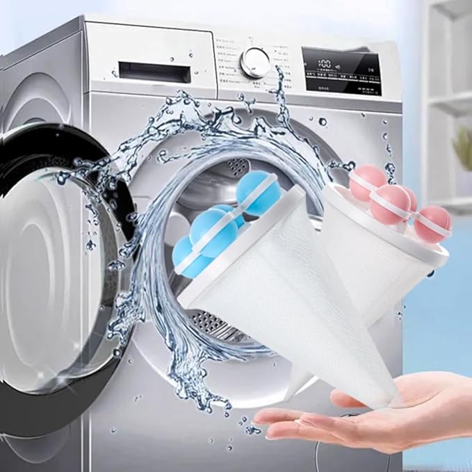 3Pcs Pet Hair Remover for Laundry, 2026 New Floating Hair Filtering Mesh Removal, Reusable Lint Catcher for Washing Machine (Mix)