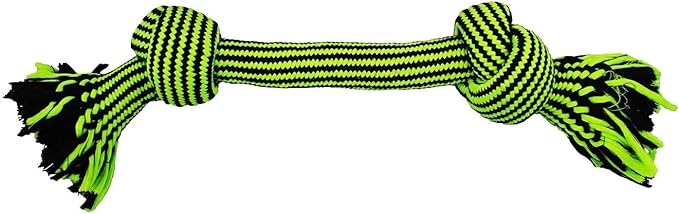 Jolly Pet Knot-N-Chew 2 Knot Green/Black Small/Medium