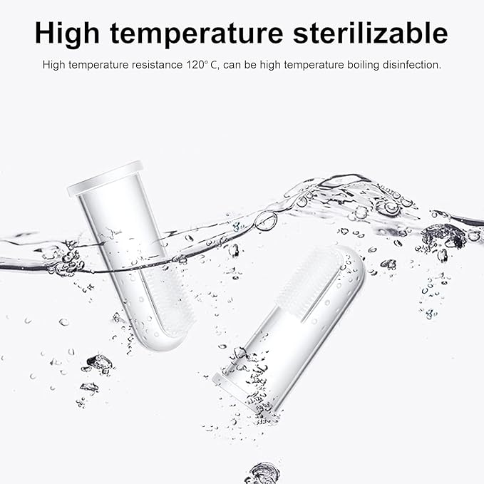 10Pcs White Dog Finger Toothbrush Food Grade Soft Bristles Pet Toothbrush, Soft Silicone Cat Toothbrush Washable and Comfortable Dog Toothbrushes