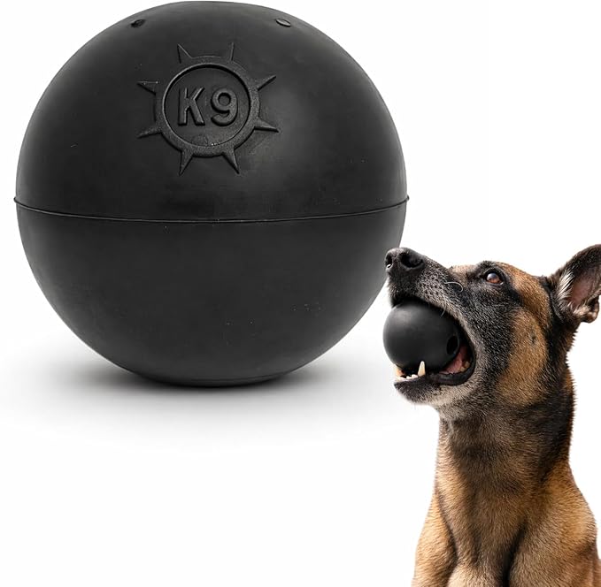 Monster K9 Scout Ball | Virtually Indestructible. Lifetime Guaranteed. | VULCRON™ Natural Rubber | Durable Dog Toy for Aggressive Chewers | Tough, Heavy Duty | Medium & Large Breed, 3" Pack of 2