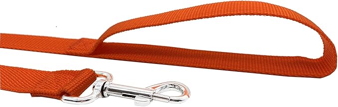 Nylon Dog Training Leash, Traction Rope, 4Ft /5 Foot /6 Feet Long, 5/8 inch 3/4 Inch 1 Inch Wide, for Small and Medium Dogs (3/4'' x 4 F, Orange)