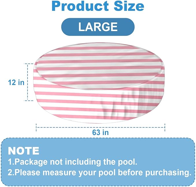 Foldable Round Dog Swimming Pool Cover, for 32 "/63“/48” Collapsible Outdoor Tub, PVC Coating Waterproof and UV Protection, Leakproof Washable Kiddie Pet Small Paddling Bath Accessories