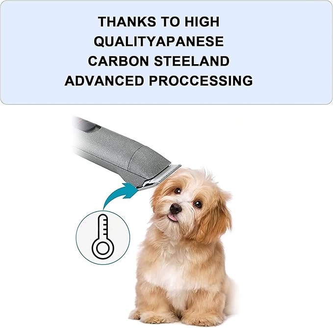 4FC Blade Detachable Pet Clipper Replacement Blades, Ceramic and Stainless Steel, Compatible with Andis, Oster, and Wahl Clippers