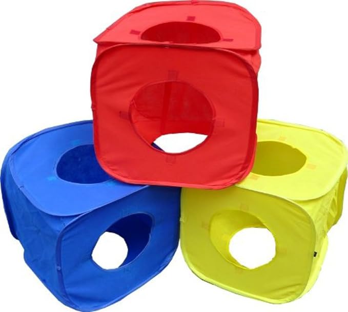HDP Rainbow Pop Collapsible Cubes and Tunnel Play Set for Cats Size:Set Color:Assorted