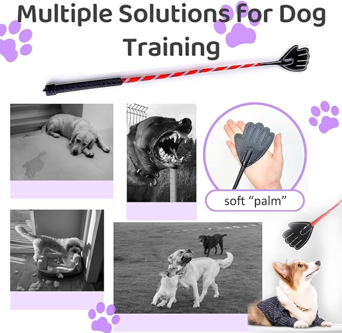 17" Lightweight Dog Training Stick Pole【Not Extended】, Puppy Training Tools Whip with Anti-Slip Handle, Outdoor and Indoor Exercise Interactive Dog Pole for Cats Dogs (Red)