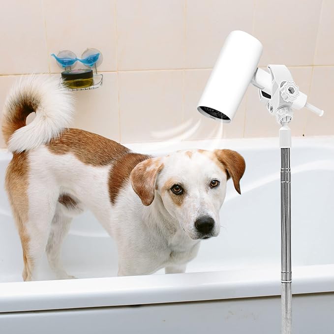 VILLCASE Hair Dryer Stand Hair Dryer Stand Holder Hands Free with Heavy Base for Pets 360 Degree Rotating Adjustable Height