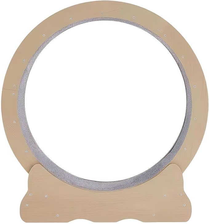 Cat Exercise Wheel for Indoor Cats, 36" Cat Treadmill Wheel with Detachable Carpeted Runway, Natural Solid Wood Sturdy Running Wheel for Running/Training/Walking, Suitable for Most Cats