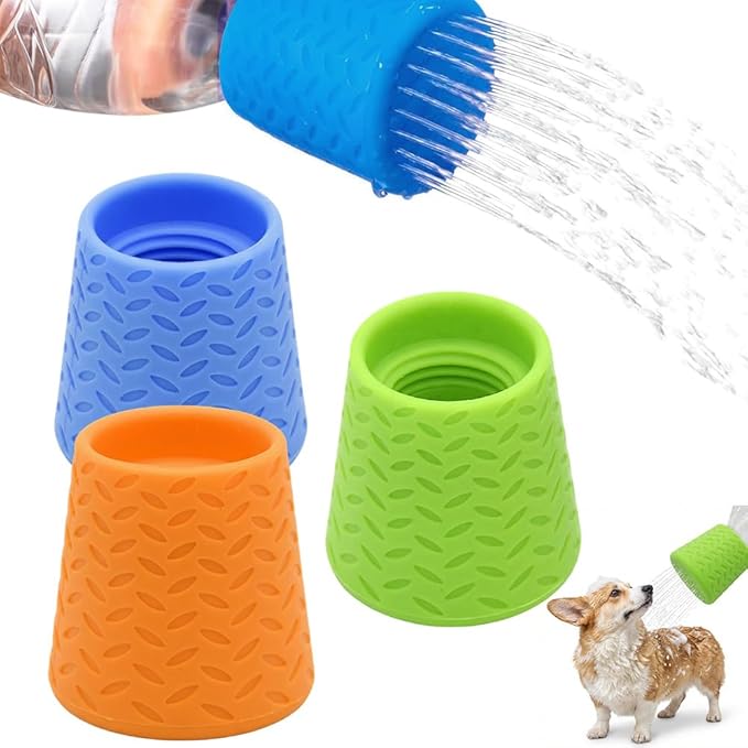 Portable Pet Shower Head, 2026 Upgraded Outdoor Shower for Dogs, Bottle Attachment, Outdoor Water Sprayer Accessory for Most Plastic Water or Soda Bottles from 16 oz to 2 Liters (Multicolor)