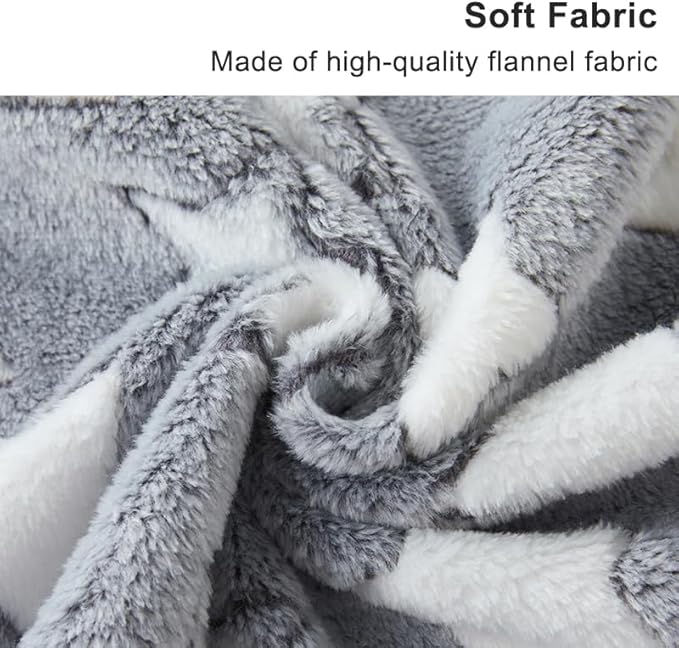 1 Pack 3 Blankets Super Soft Fluffy Premium Fleece Pet Blanket Flannel Paw Printed Throw for Dog Puppy Cat (Large 41x31'', Blue, Red, Grey)