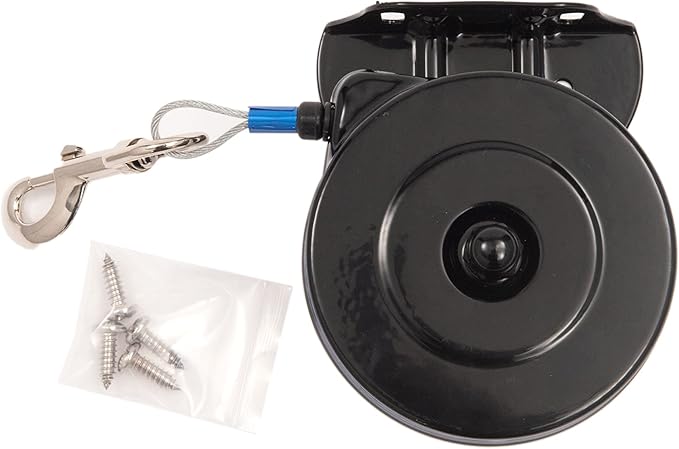 Lixit® Bracket Mount and Stake Retractable Leash Tie Outs for Dogs (Medium (Pack of 1), Bracket)