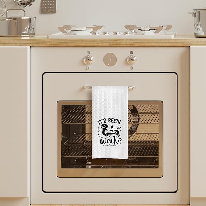 Dachshund Kitchen Towels - Dachshund Dog Dish Towels & Hand Towels, Wiener Dog Gifts for Women, It's Been a Long Day, 16x24