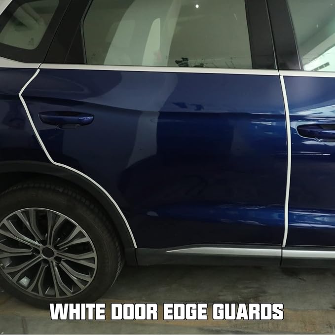 Winunite 16.4ft (5m) Car Door Edge Guards White – Self-Adhesive PVC, U-Shaped, Fits Most Vehicles, Fade-Resistant, Scratch- and Chip-Resistant – Reduces Dings in Parking Lots