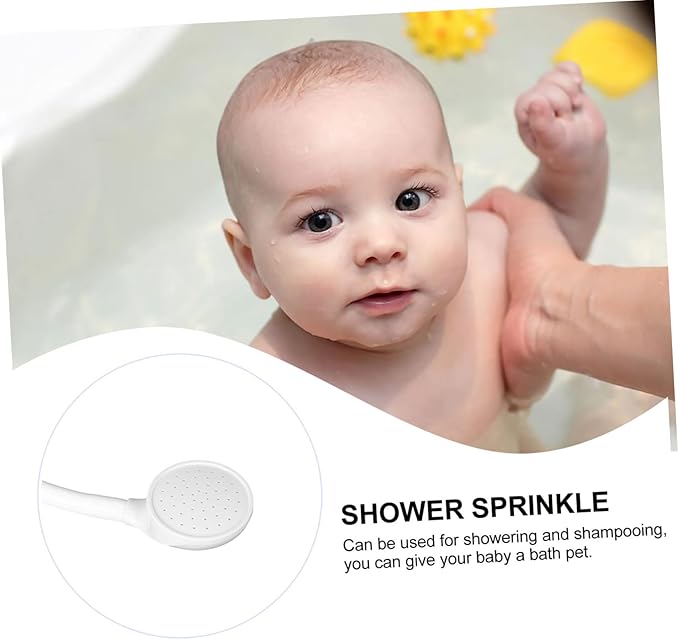Creative Handheld Pet Bath Sprayer White Shower Tool for Dogs Cats Flexible Design for Easy Shampooing Rinsing Includes Adapters for Shower Garden Hose