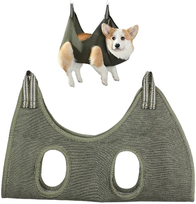 Pet Grooming Hammock – Breathable Mesh Cat & Dog Sling for Nail Trimming, Ear Cleaning & Bathing, Secure Suspension Helper for Small to Medium Pets (Size M, 20-29.5 lbs)