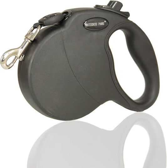 Small 13 FT Retractable Dog Leash – Hands-Free Adjustable Leash for Dogs Up to 22lbs, Tangle-Free Nylon with Ergonomic Grip for Walking, Training & Outdoor Safety Black S