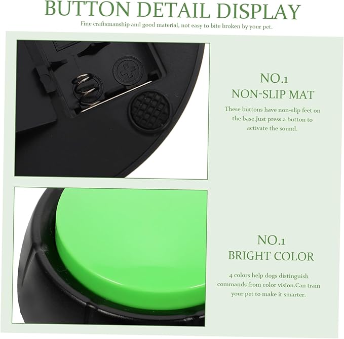 POPETPOP 4pcs Interactive Dog Talking Button Wear-Resistant Recording Pet Communication Buttons for Dogs Random Color