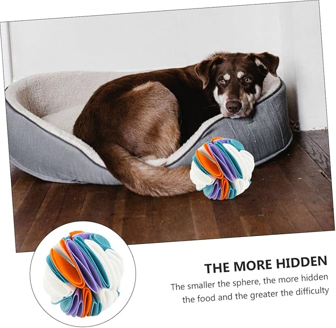 FRCOLOR 2pcs Dog Sniffing Ball Interactive Dog Toys for Boredom Feeding Small Balls Teething Toy Treat for s Pet Sniffing Snuffle for s Food Felt Cloth Chew Mat