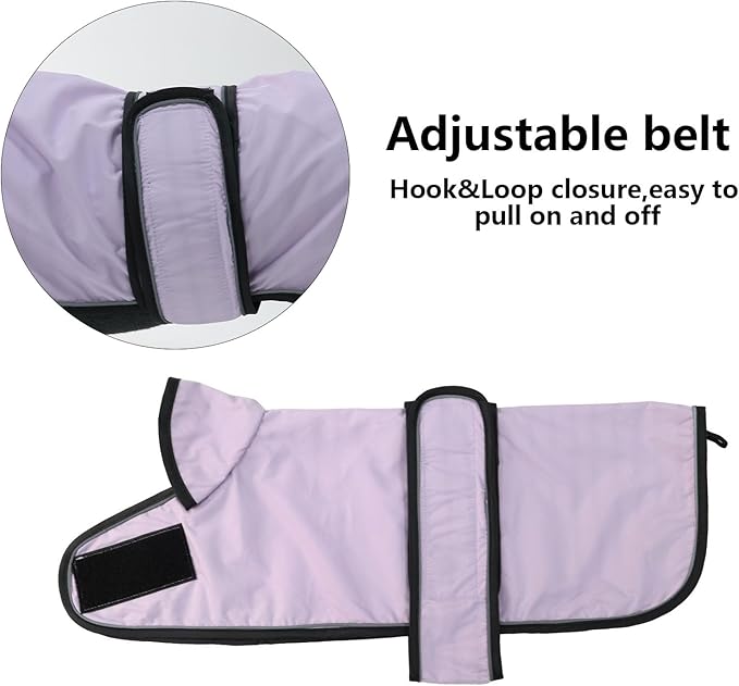 Dachshund Raincoat Corgi Raincoat Dogs Waterproof fit for Dachshunds Weiner Long Back Breeds with Reflective Stripe Great Coverage in Autumn Winter Purple S