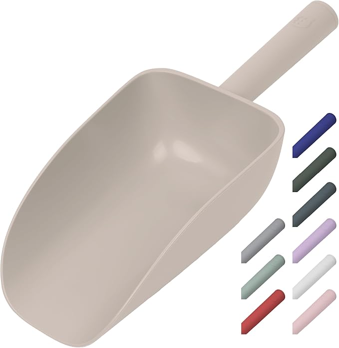 Extra Big Multipurpose Scoop– Solid Deep Scooper for Any Household – Disposing/Replacing Litter – Big Size Animal Pet Food Shovel – 44oz