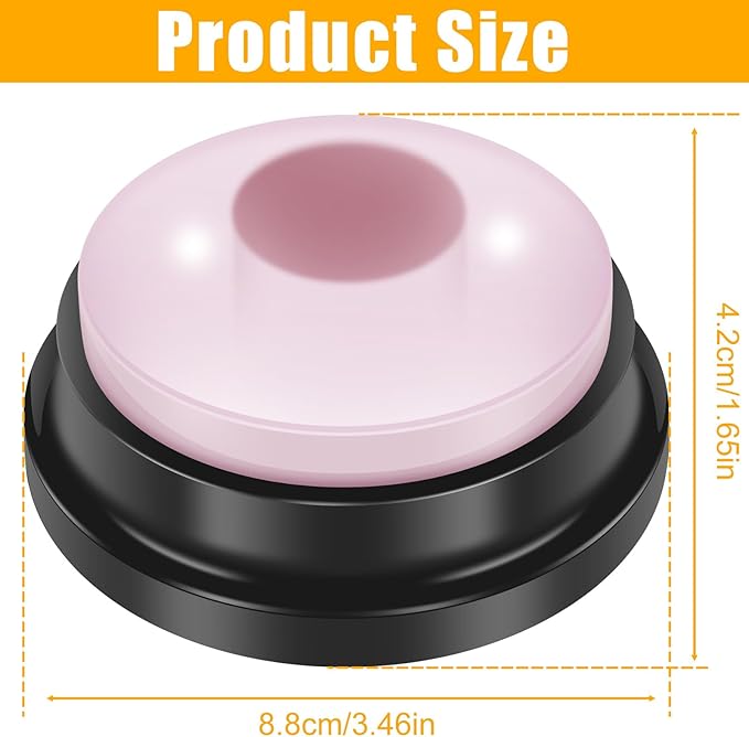 4Pcs Dog Button with Light 4 Color Dog Talking Button Recordable Pet Training Buzzer Portable Communication Buttons Battery Powered Pet Training Fun Voice Recording Buttons for Dogs Speech