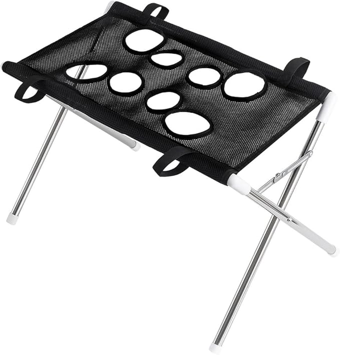 Foldable Pet Grooming Table, Dog Bathing Station with Stainless Steel Frame, Breathable Mesh Hammock for Small Dogs Cats, Portable Dog Grooming Stand for Bathing, Trimming, Nail Clipping (Black)