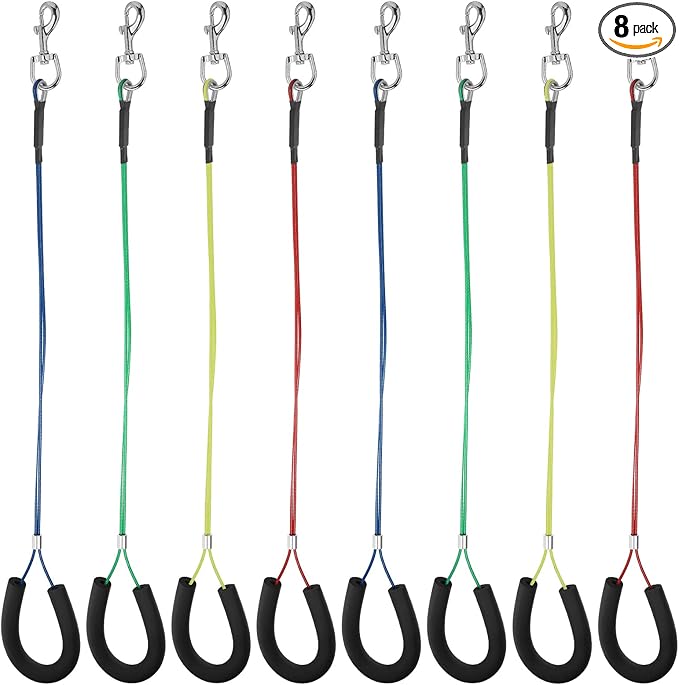 8 Pcs Dog Grooming Loop Noose, Restraint Loop for Groomers Long Noose for Pet Grooming Table Bath Tub Medium Large Small Bathing Station