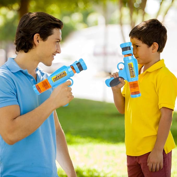 ArtCreativity Foam Ball Launcher Blasters Set of 2 - Air Powered Ball Shooters for Kids with 12 Soft Foam Balls, Safe Pop Guns for Boys & Girls, Fun Outdoor Play Toy Gift