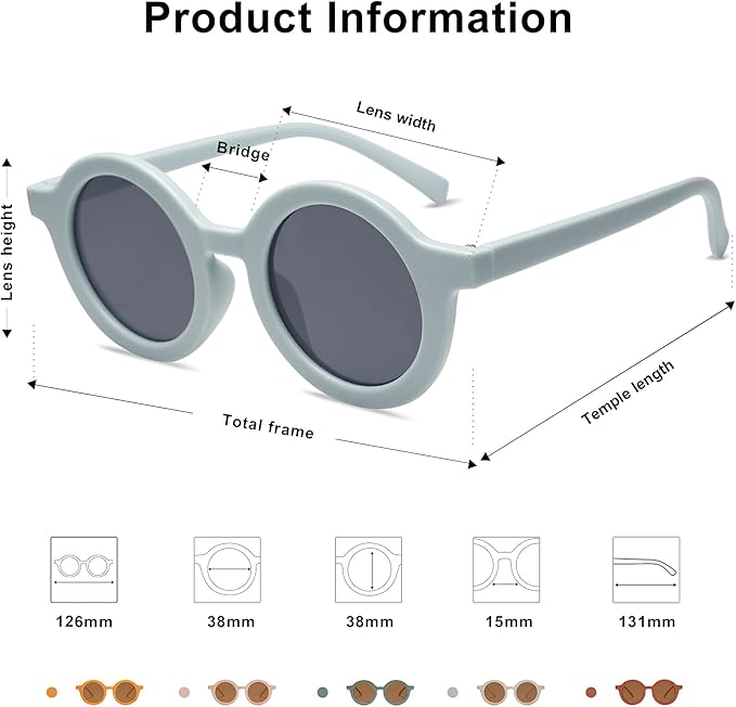 SOJOS Cute Round Polarized Sunglasses for Kids Girls Boys UV400 Protection De Sol Gafas Beach Holiday
