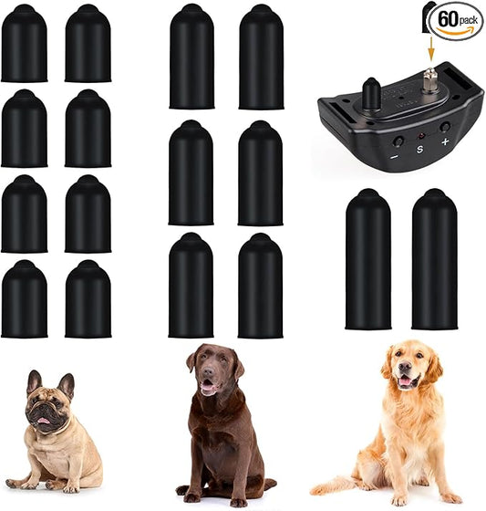 30 Pieces Dog Shock Collar Rubber Tips Training Clickers Safe Prong Collar Cover Silicone Caps for Pet Dog Training Shock Collar Prongs or Anti Bark Collars Tool