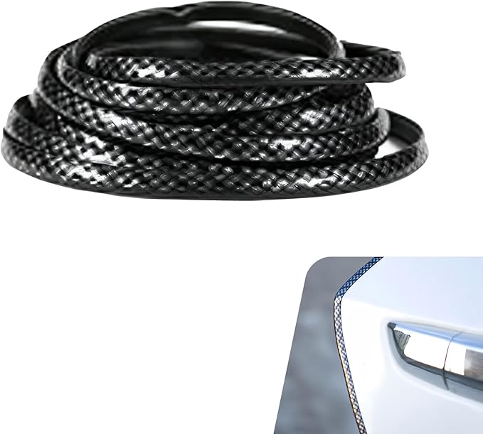Car Door Edge Guard, 16.4Ft (5m) U Shaped Door Edge Protector Strip, Anti-Scuff Moulding Trim, Universal Car Exterior Decor Accessory for Most Cars (Black)