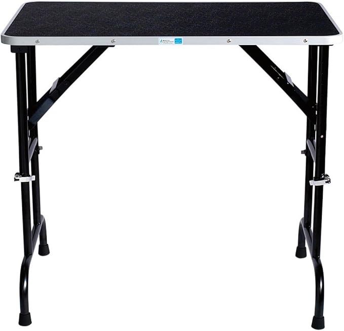 Master Equipment Adjustable Height Grooming Table, 36 by 24-Inch, Chrome,Black