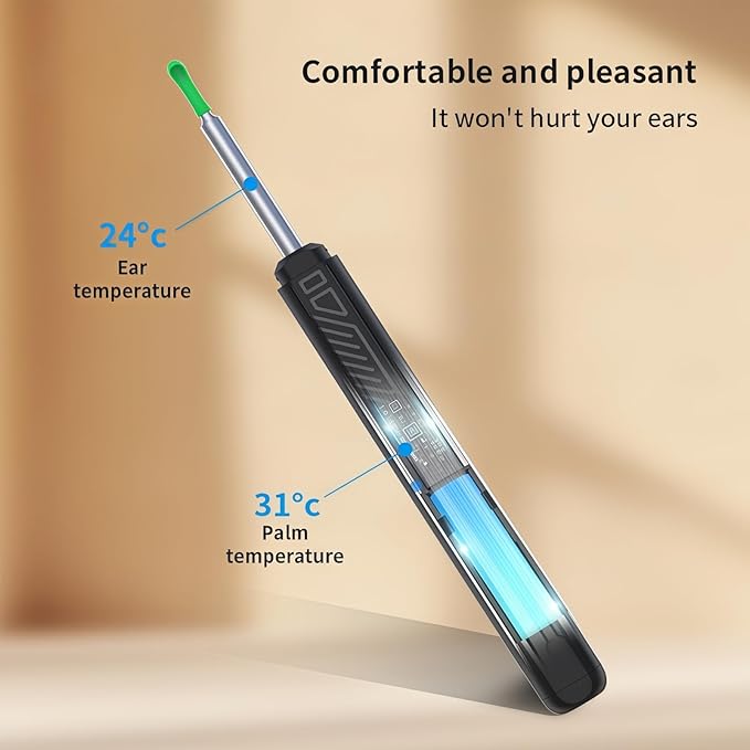 Ear Wax Removal Tool Camera — 1080P HD Ear Cleaner with Light, Earwax Removal Kit for Ear Cleaning, Safe Ear Camera for Adults Kids Pets Ear Camera for iOS & Android