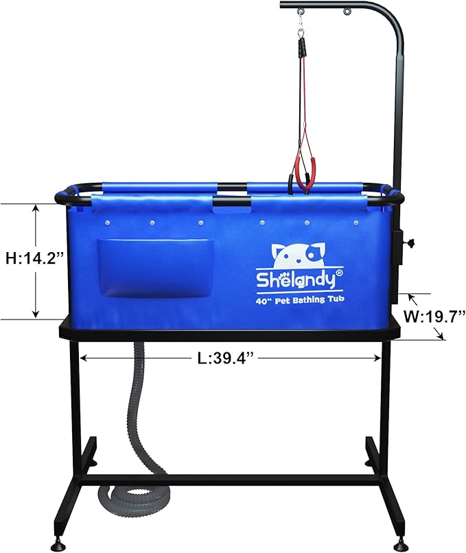 SHELANDY 40" Pet Bathtub | Dog Cat Grooming Bathing and Shower