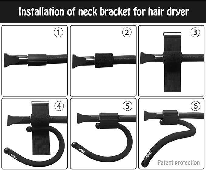 Pet Hair Dryer Neck Holder. Dog Bath Grooming high Power Hair Dryer NEC Rest.Hands-Free Design