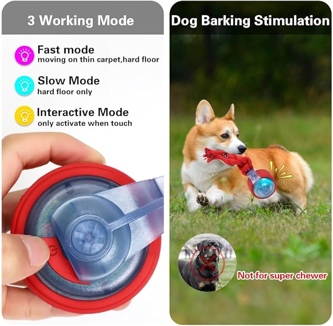 Interactive Dogs Ball Dog Toys with Super High-Speed Rechargeable Dog Toy Ball for Puppies