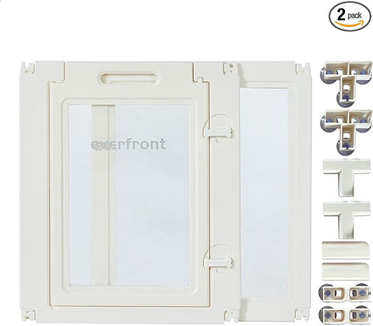 24" H Extension Kit 1 Gate + 1 Panel, T-Buckles for Compartment, Expandable Clear Dog Play Pen Acrylic Dog Playpen Indoor, for Puppy Cat Bunny Small & Medium Dogs