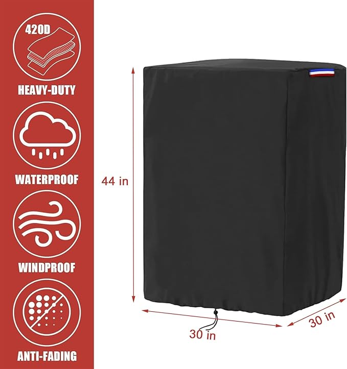 Wagon Cover Compatible with Jeep Wrangler Deluxe 4 Seater Stroller Wagon, Waterproof 420D Covers for Foldable Wagon Stroller(30''L x 30''W x 44''H)