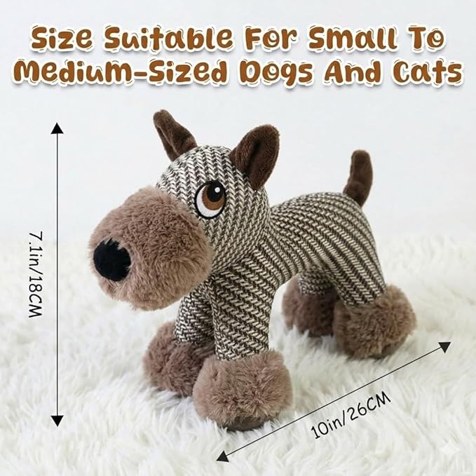 Dog Toys for Aggressive Chewers, an Indestructible Puppy-Shaped Plush Comfort Toys. Indoor-Outdoor Emotional Support Pet Toy, Built-in Squeaker Toy for Medium, Small, and Toy-Breed Dogs