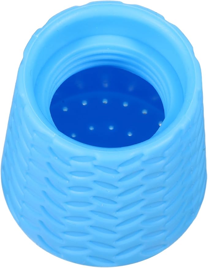 Toyvian 1Pcs Portable Dog Shower Sprayer Outdoor Pet Cleaning Tool with Soft Silicone Head for and Skin Care for Outdoor Adventures and Grooming Needs Blue